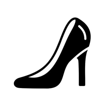 Wedding shoe of the bride with high heels icon