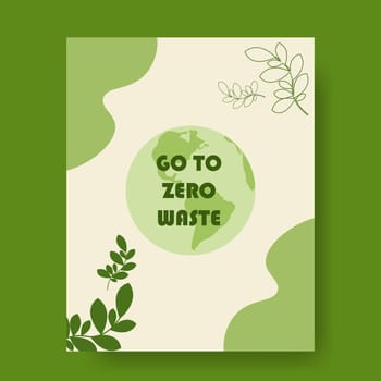 Zero waste infographic vector poster card. Environment care visualization