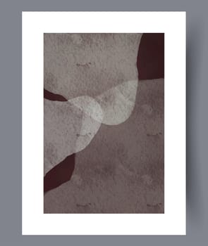 Abstract spots grey composition wall art print