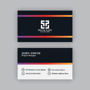 Simple, modern and elegant business card design template. 