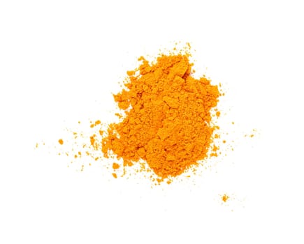 Heap of dried yellow turmeric powder