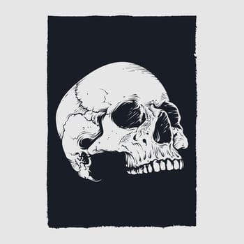 Skull and bone poster design 
