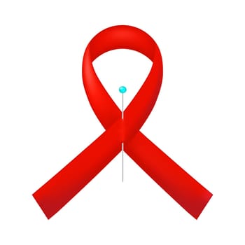 Red AIDS awareness ribbon