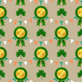 Celebrate St. Patrick's Day with seamless pattern