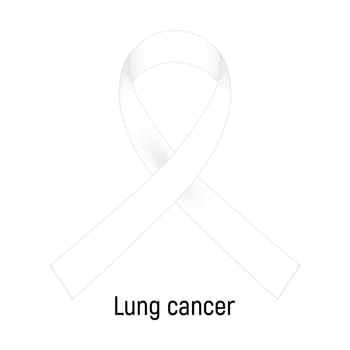 Cancer Ribbon. Lung cancer.