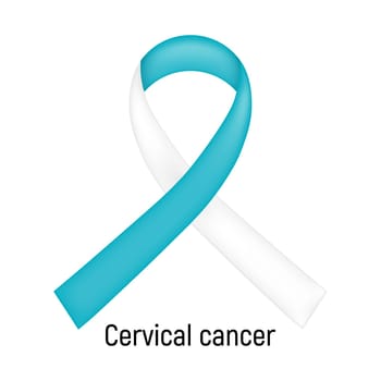 Cancer Ribbon. Cervical cancer.