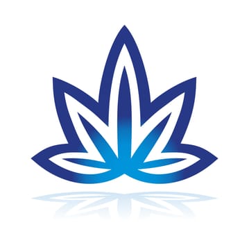 Geometric  Cannabis Logo vector Icon