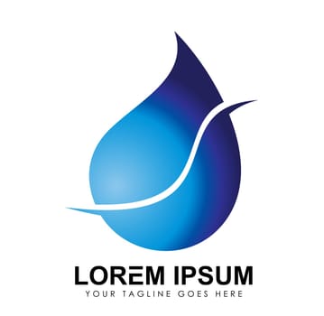 Oil Water Drop Logo vector Icon
