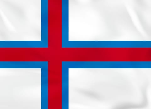 Faroe Islands waving flag. Faroe Islands national flag background texture.
