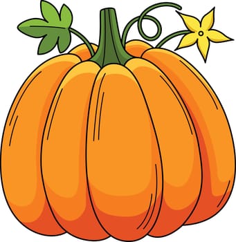 Pumpkin Vegetable Cartoon Colored Clipart