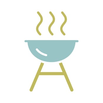 Grill BBQ cookout vector isolated icon
