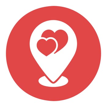 Wedding location vector pin map glyph icon