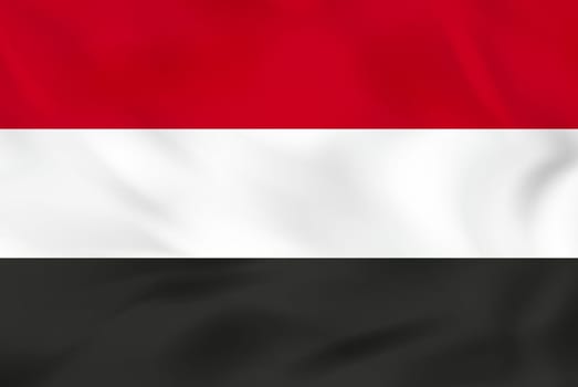 Yemen waving flag. Vector illustration.