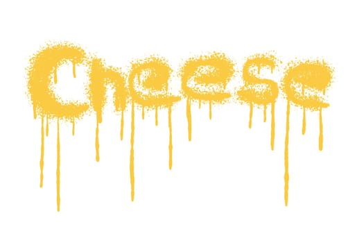 Spray Painted Graffiti Cheese Word Sprayed isolated with a white background.