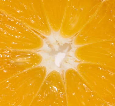 Texture of fresh juicy cut orange