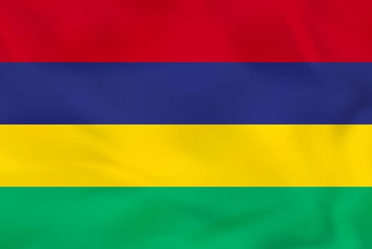 Mauritius waving flag. Mauritius national flag background texture.