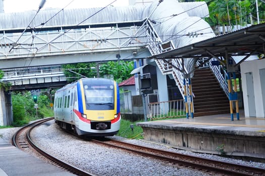 Kuala Lumpur, Malaysia. March 5, 2023. MRT or Mass Rapid Transit train at the station.