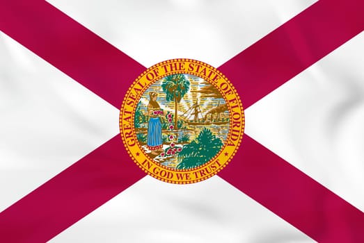 Florida waving flag. Florida state flag background texture.