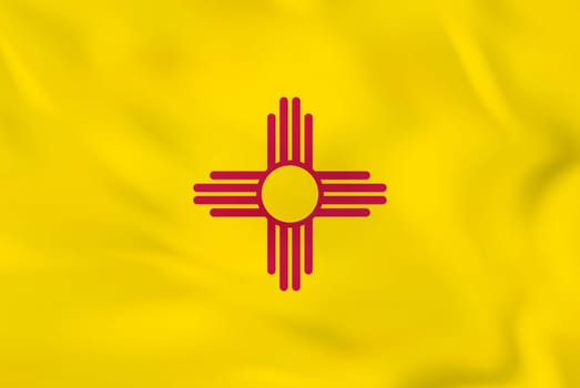 New Mexico waving flag. New Mexico state flag background texture.