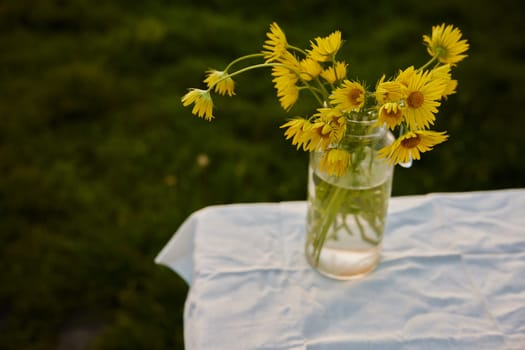 horizontal photo of flowers in a vase