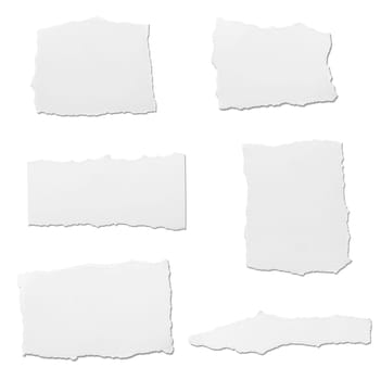 white paper ripped message torn