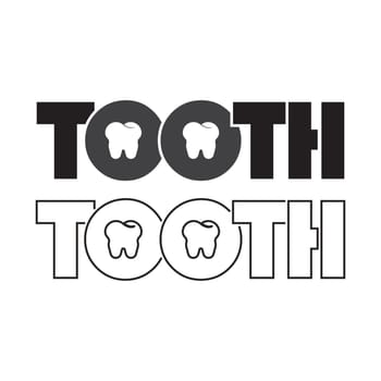 tooth icon or dental care logo vector illustration template design