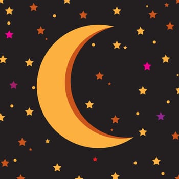 Crescent moon logo background