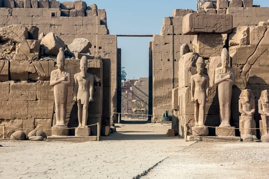 Temple of Amun, the main courtyard, Karnak, Luxor, Egypt