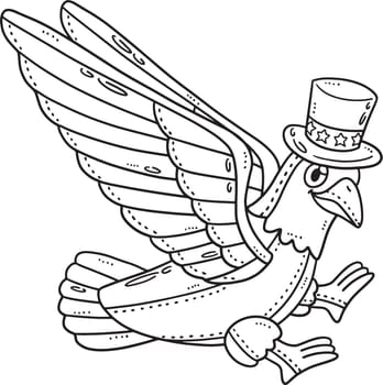 American Eagle Stuffed Toy Isolated Coloring Page
