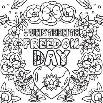 Juneteenth Freedom Day Coloring Page for Kids