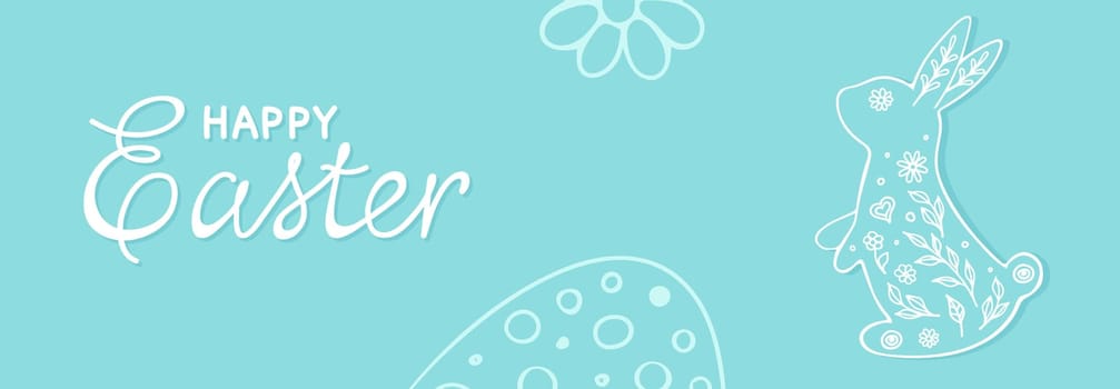 Happy Easter banner holiday template.