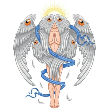 Vector design of praying angel