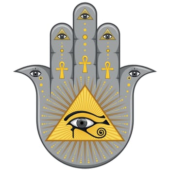 Hamsa protection symbol design