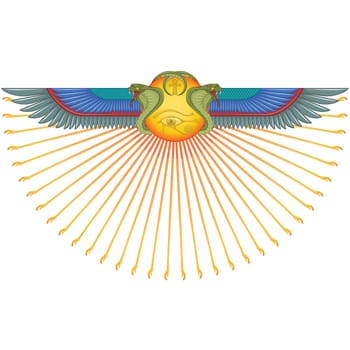 Winged sun with cobras, symbol of ancient Egypt