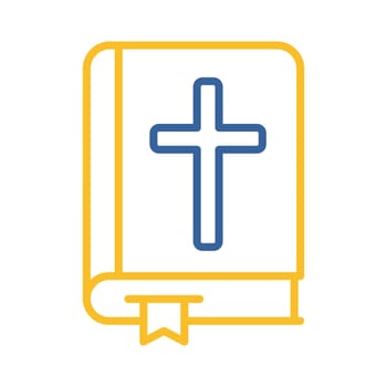 Holy bible wedding isolated vector icon