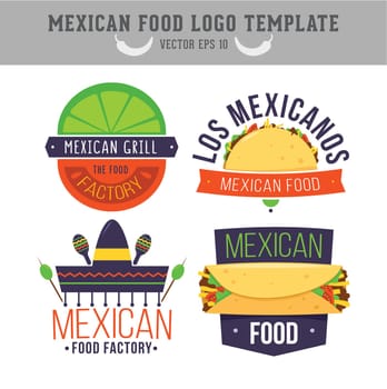 Mexican food logo. Logo design food vector template.