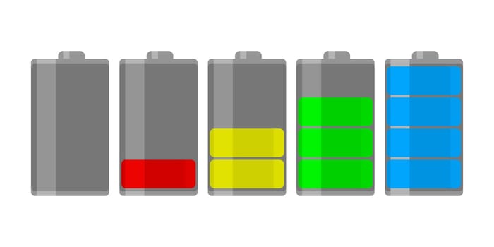 Battery load illustration isolated on white background