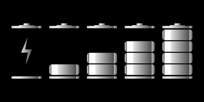 Battery load illustration isolated on white background
