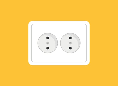Electric socket icon in flat style. Connection symbol vector illustration on isolated background. Power socket sign business concept.