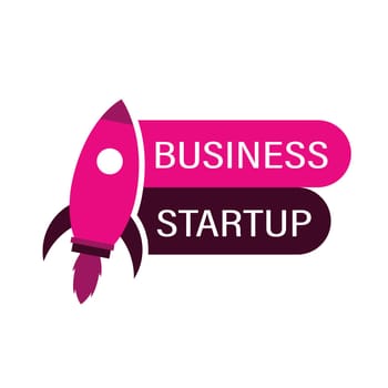 Business start clipart page with a fly rocket