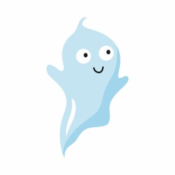 Funny cartoon style ghost. Character to celebrate Halloween.
