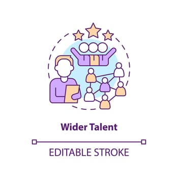 Wider talent concept icon
