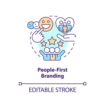 People-first branding concept icon