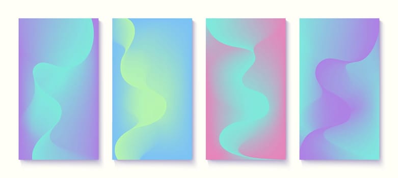 Set of gradient abstract cover templates with wave