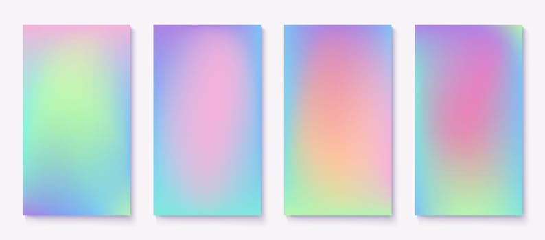 Set of vertical gradient abstract backgrounds