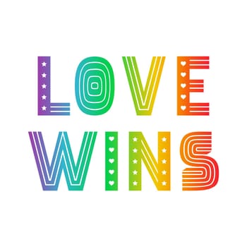 Pride day phrase in rainbow colors.