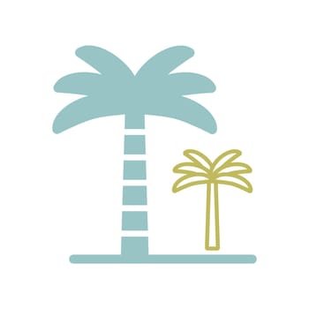 Palm tree vector isolated icon. Nature sign
