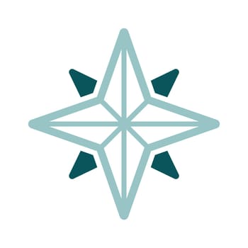 Wind rose vector isolated icon. Navigation sign