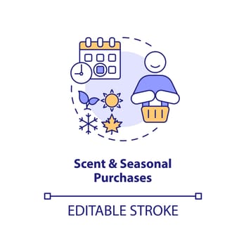 Scent and seasonal purchases concept icon