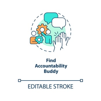 Find accountability buddy concept icon